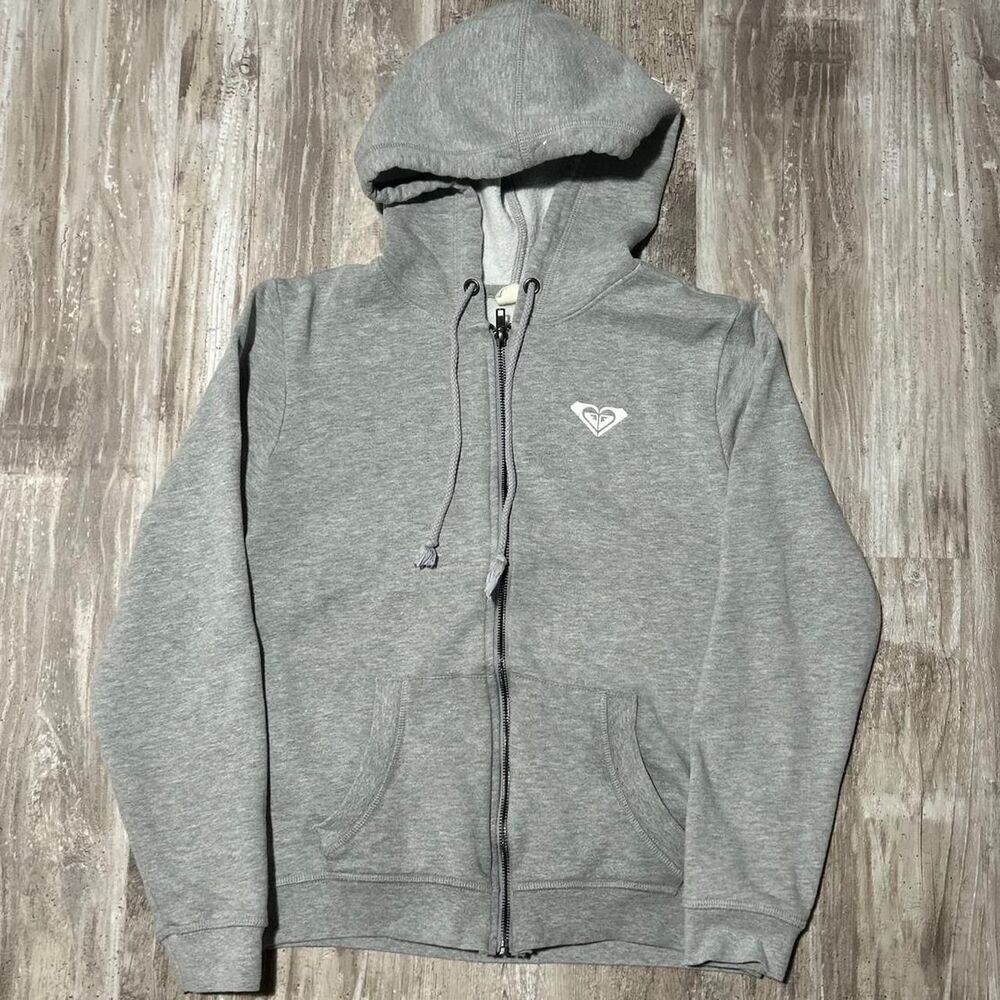 Roxy Women's comfy cozy surf Hawaii gray zip up hoodie